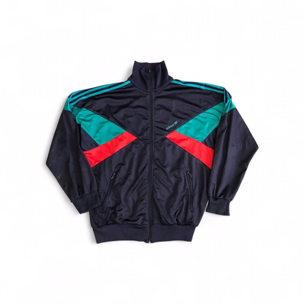 Vintage Adidas Originsls Classic 80s tracktop jacket  Size L  Nylon Blue
