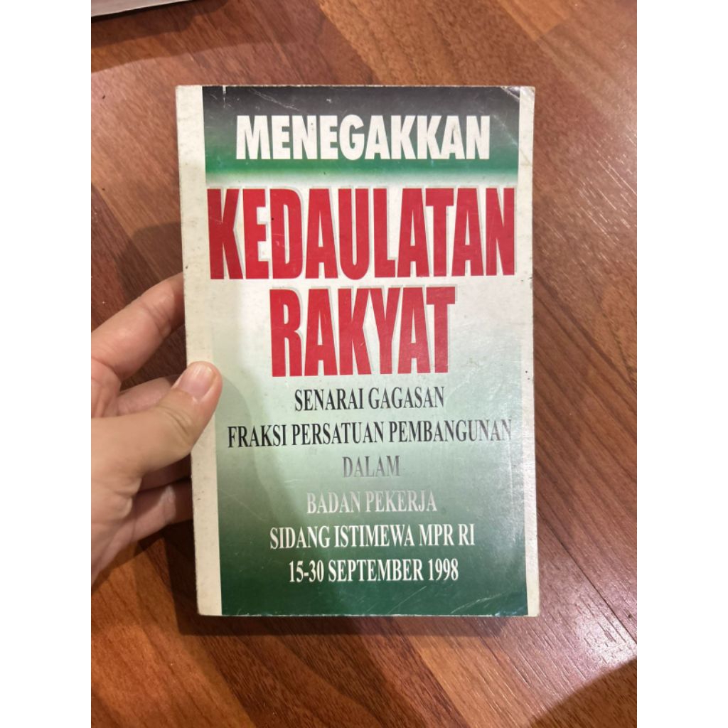 buku - MENEGAKKAN
KEDAULATAN RAKYAT

SENARAI GAGASAN

FRAKSI PERSATUAN PEMBANGUNAN

DALAM

BADAN PEK