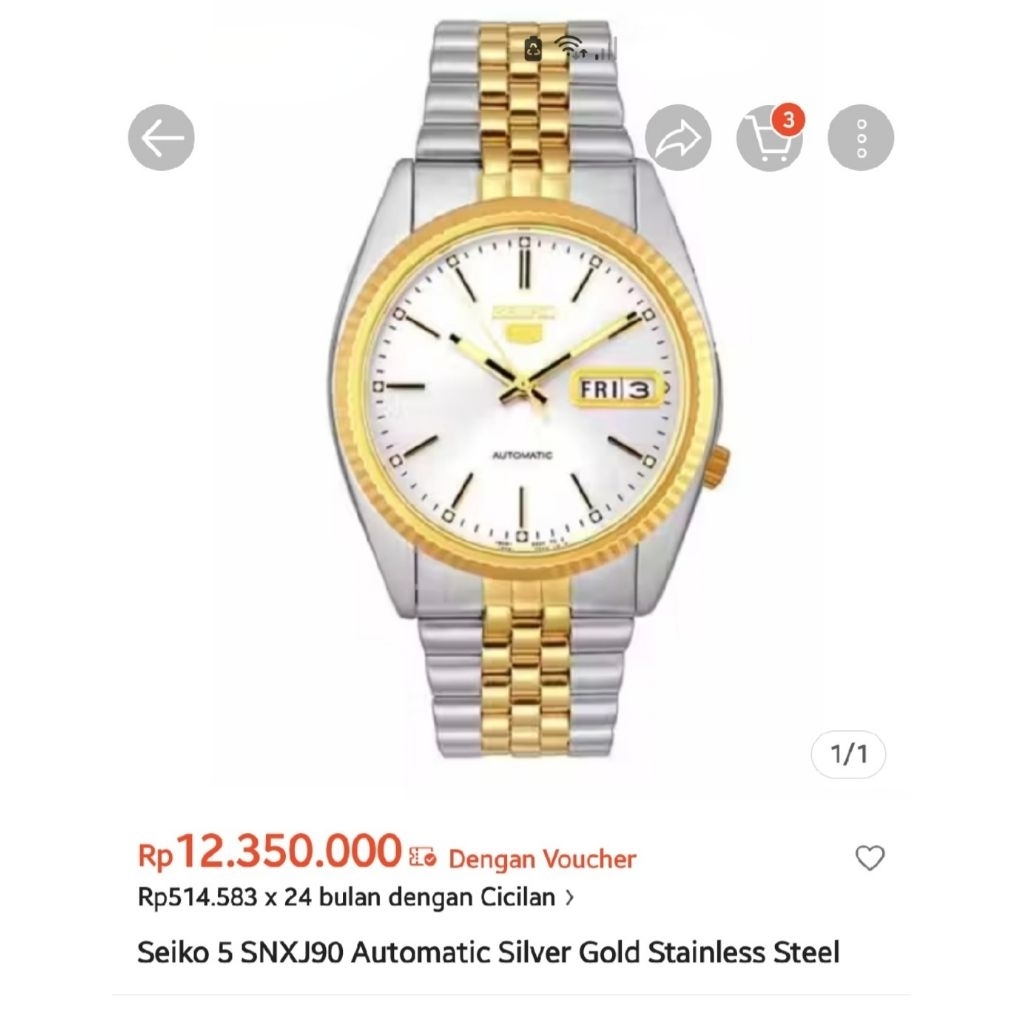 Seiko President Daydate SNXJ90 Original.