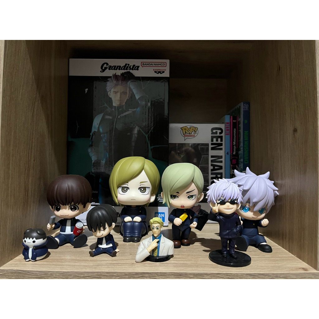 (READ DESC) jujutsu kaisen haibara nanami gojo deformed figure rukappu look up zippie mega cat proje