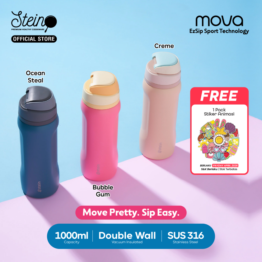 Stein Tumbler Mova 1000ml - Botol Minum Stainless 1 Liter Tahan Panas/Dingin SUS 316