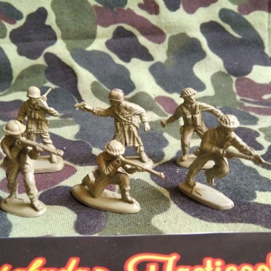 figure tentara plastik jadul 3,5cm  tentara amerika ww2 tentara  jadul mainan tentara plastik kecil 