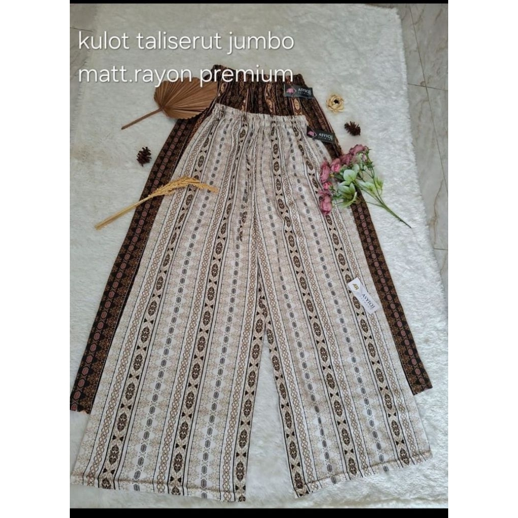 Celana Kulot Basic Polos Bahan Rayon Premium Tebal Nyaman