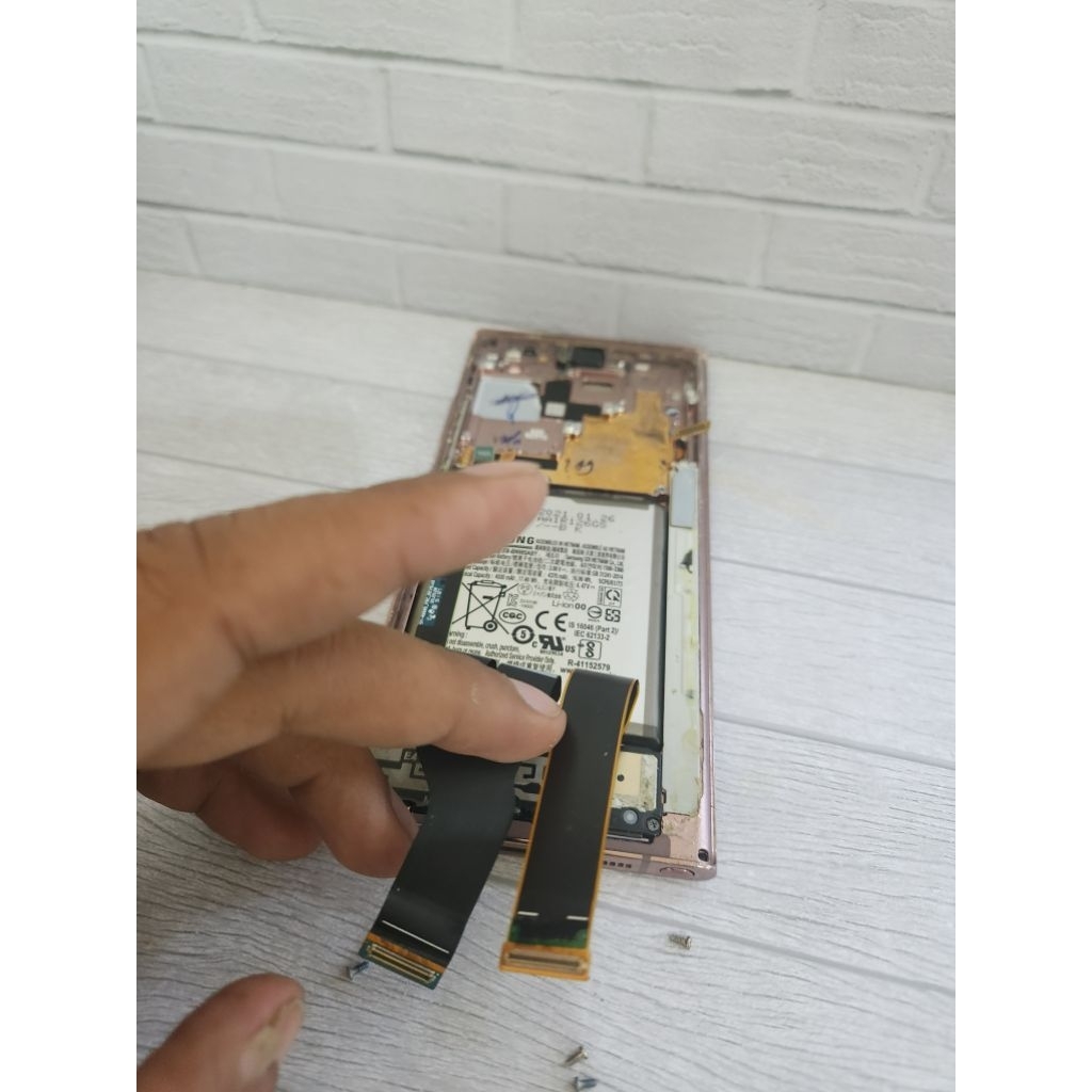 lcd samsung galaxy note 20 ultra original minus garis