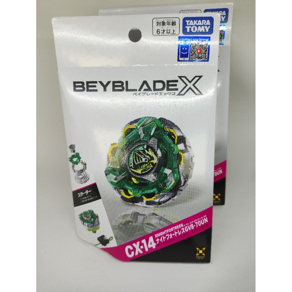 Cx 14 Knight Fortress 870 Under Needle Launcher. Paket Set Bawaan Beyblade X Original