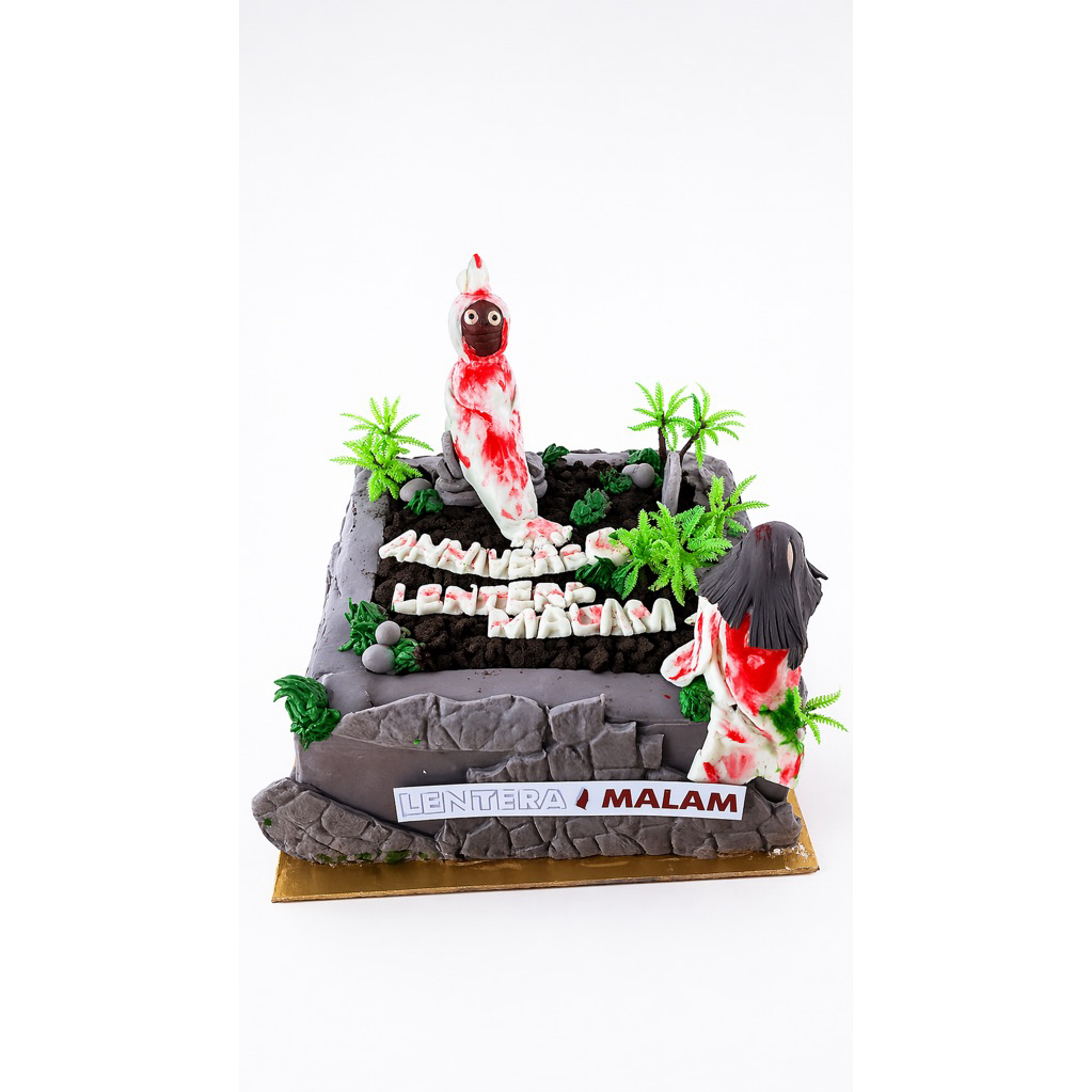 scream cake || kue kuburan pocong kuntilanak