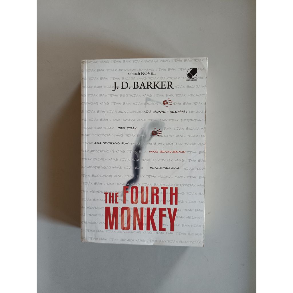 NOVEL THE FOURTH MONKEY - J. D BAKER (ORIGINAL)