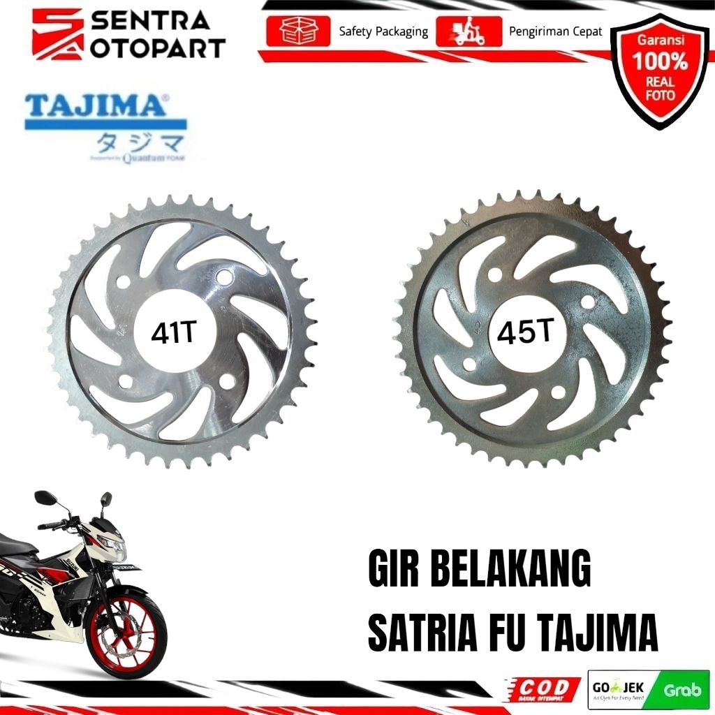 gear gir belakang satria fu new ukuran 41 45 428 tajima