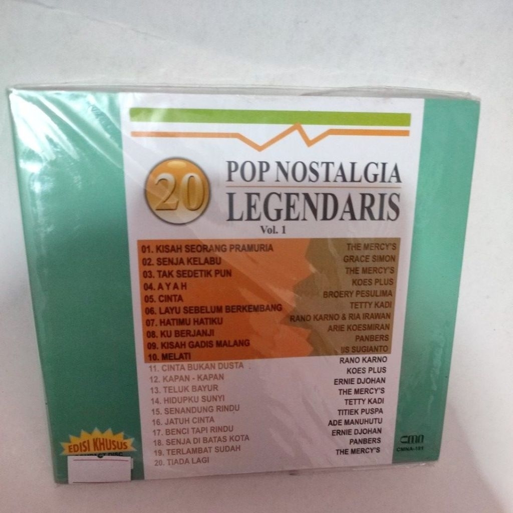 CD POP NOSTALGIA LEGENDARIS VOL1 THE MERCY'S GRACE SIMON ERNIE JOHAN TITIEK PUSPA PANBERS ADE MANUHU