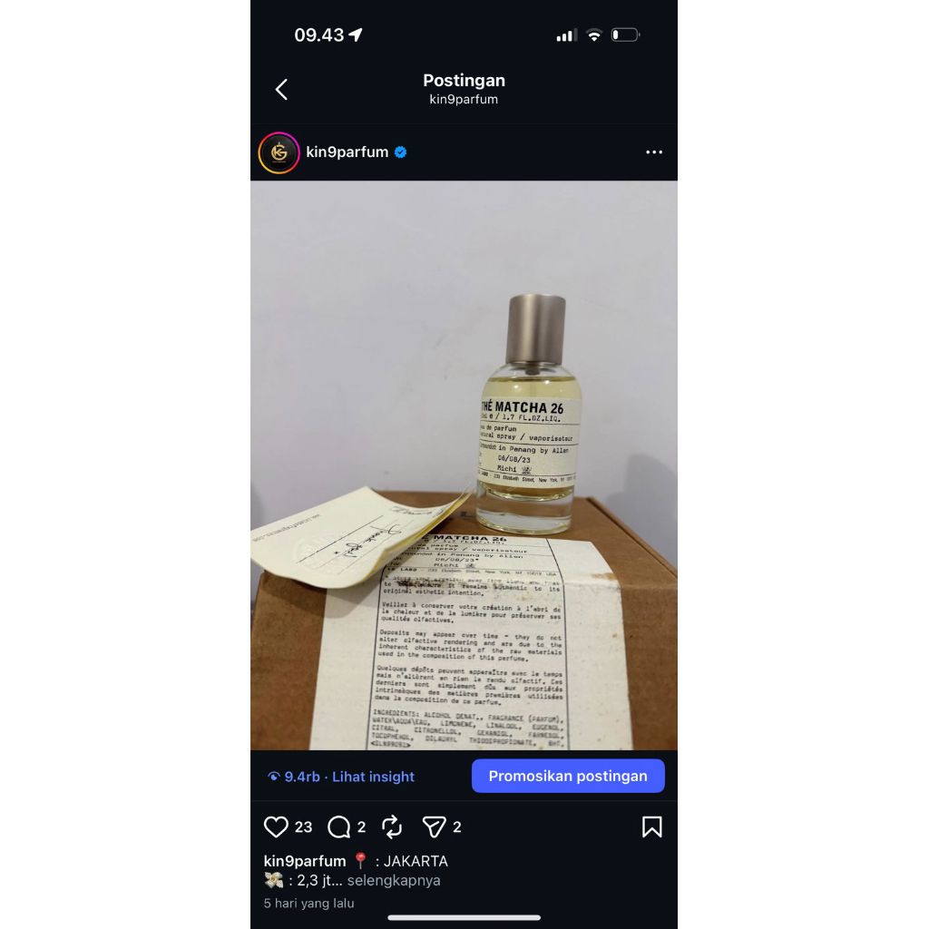 LE LABO MATCHA 26