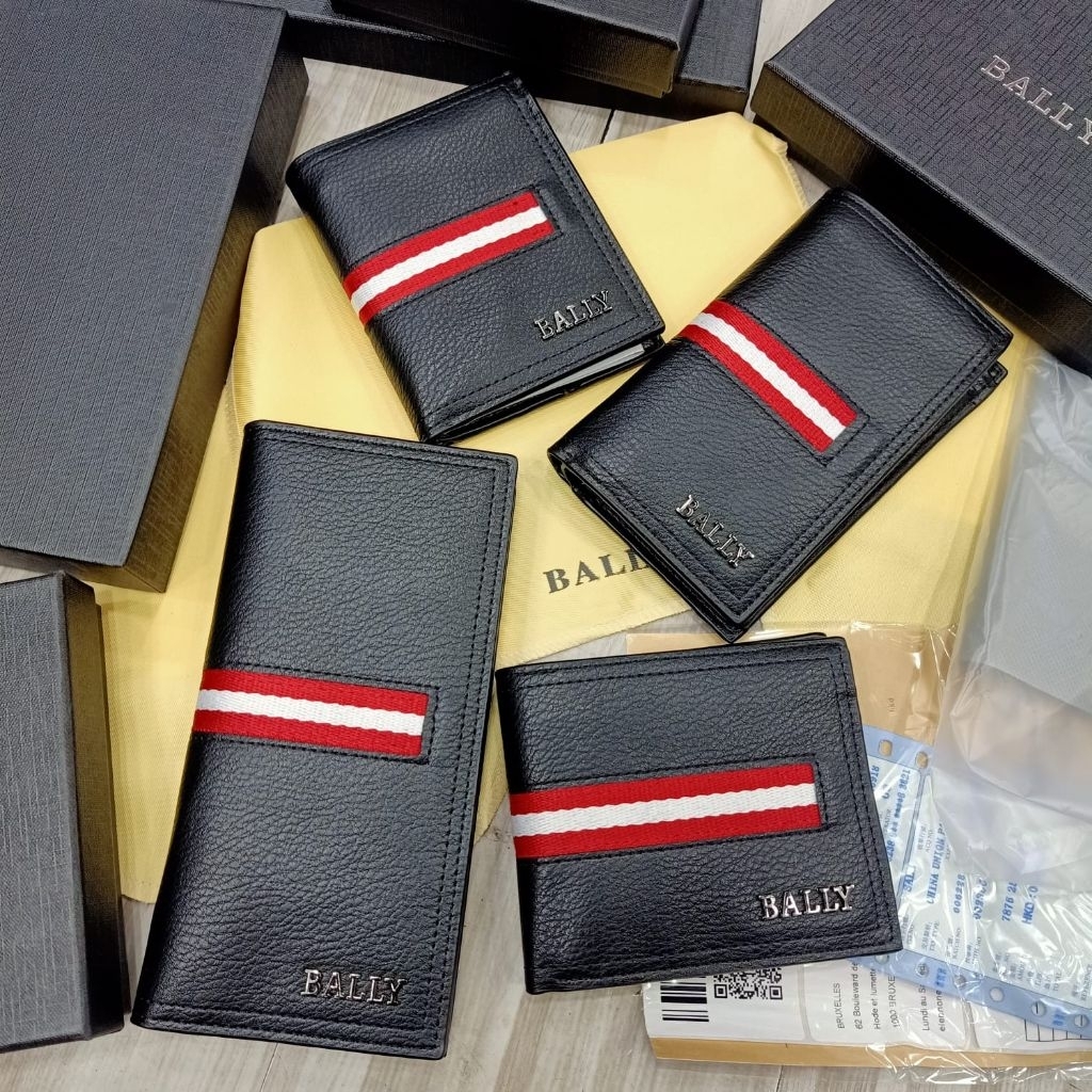 Dompet Kulit Bally dompet lipat pria kulit import