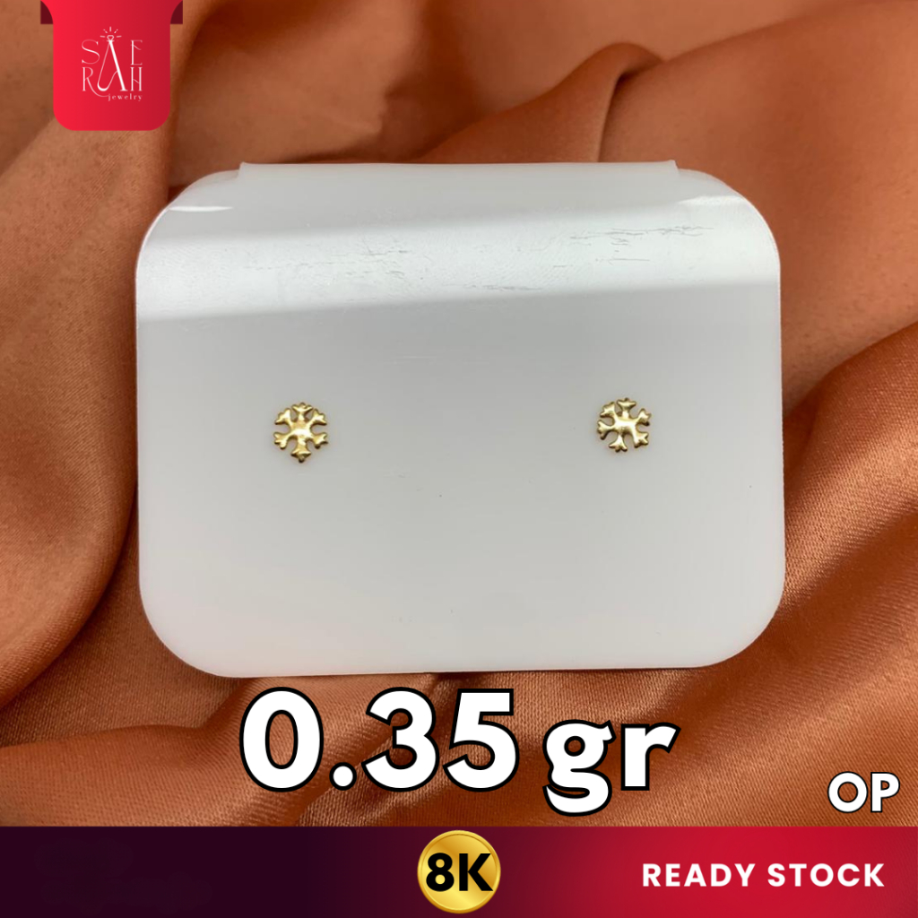 Tindik Emas 8K - Toko Emas Saerah - 0.35 Gram 22