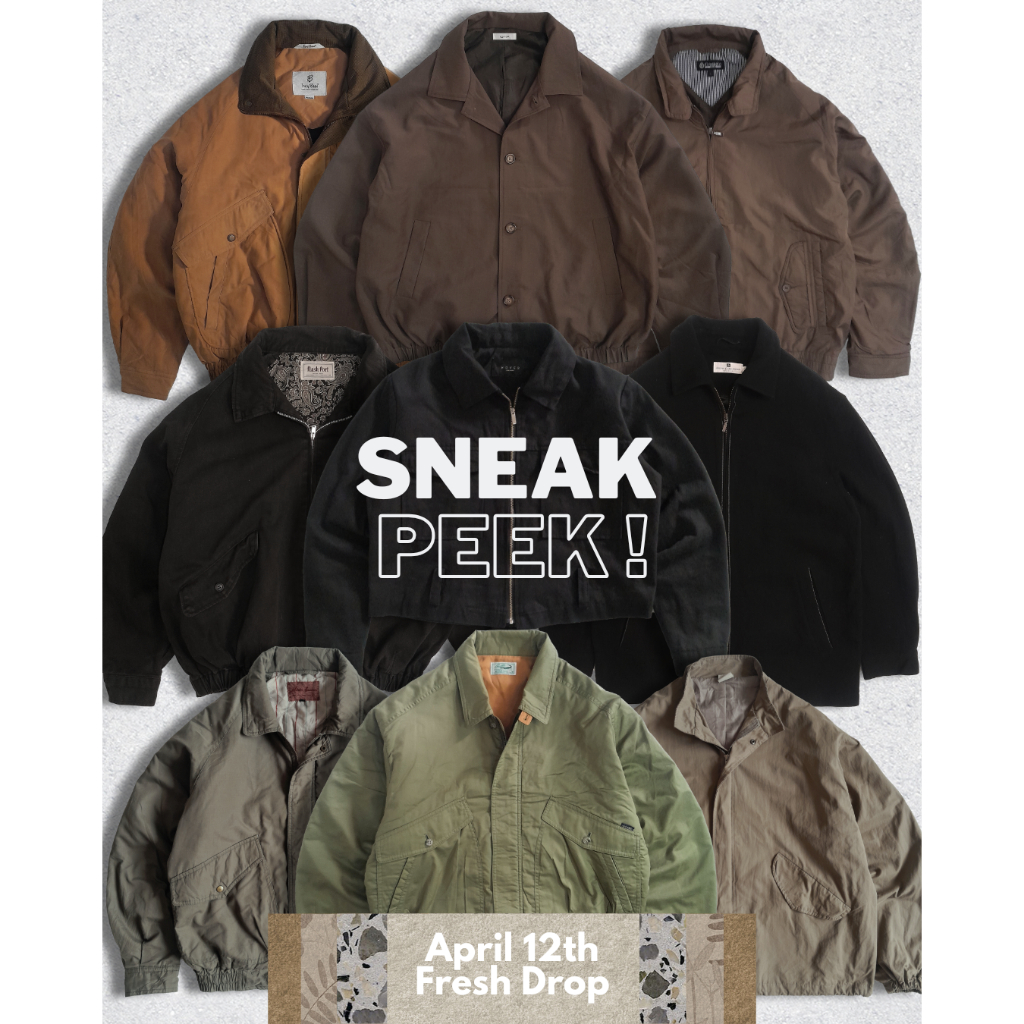 Vintage Flight Jacket, Jaket Harrington, Jaket Vintage Kasual, Jaket Vintage Harrington, Work Jacket