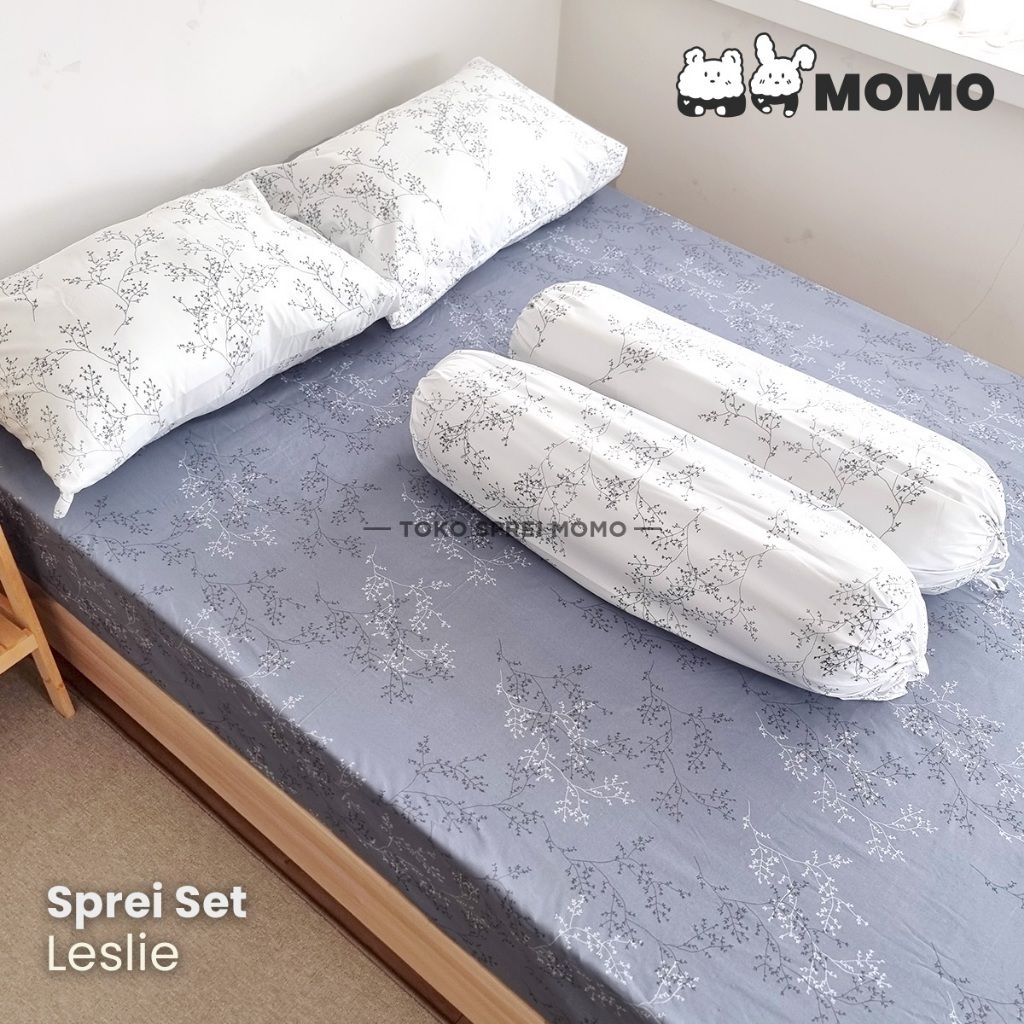 PRELOVED | MOMO#2 Sprei Ukuran 160, 180, 200 x 200 - Motif Bunga leslie tanpa bed cover sprei set sa