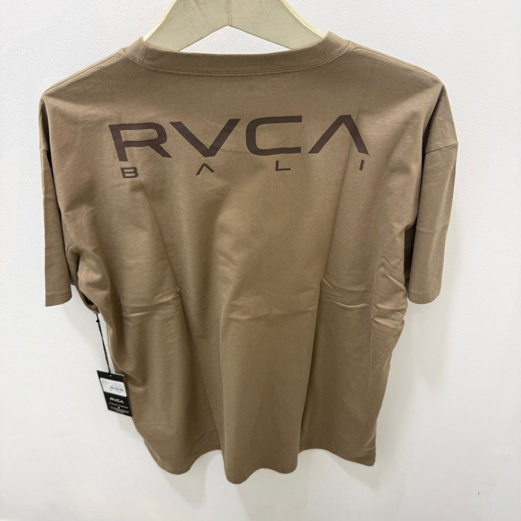 kaos pria rvca original rvca bali short sleeve tee brown new