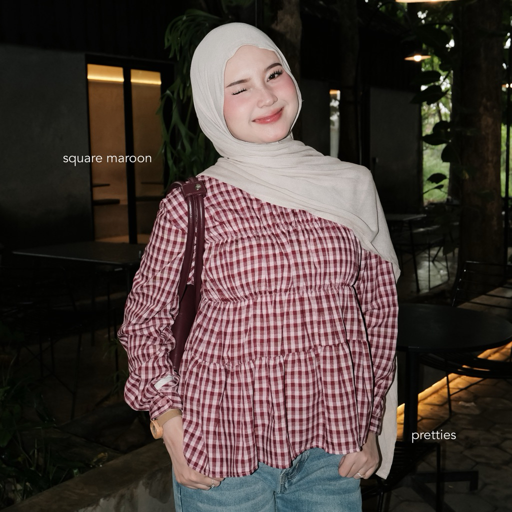 STRIPE SHIRT / blouse garis / blouse salur / kemeja wanita motif garis