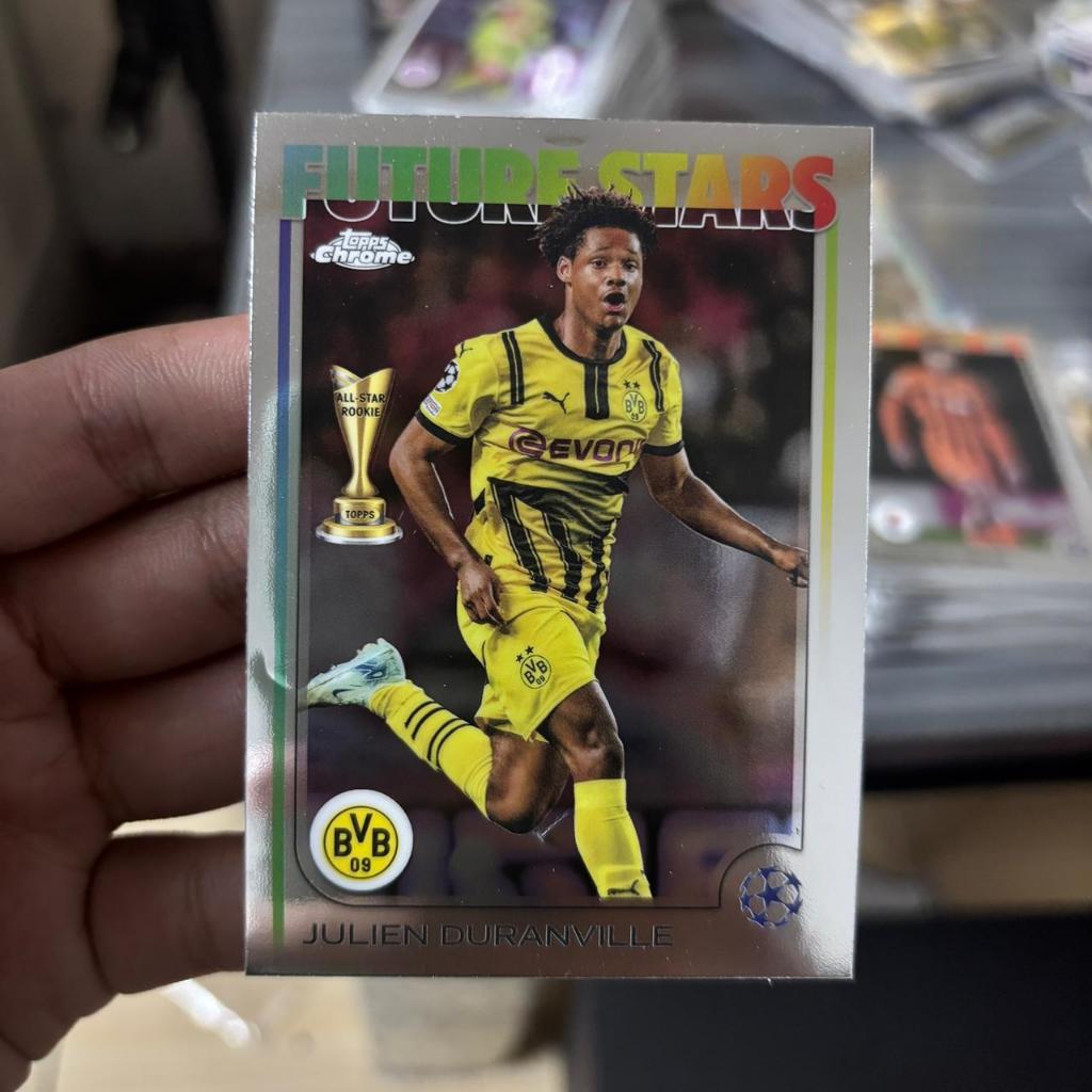 Kartu Bola Duranville Topps Chrome Dortmund Original