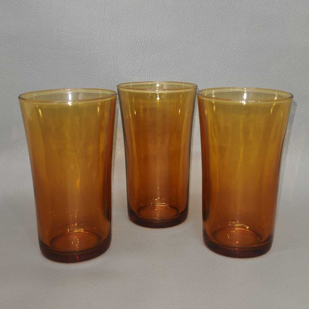 DURALEX ISI 5 GELAS KACA /GELAS MINUM JUS GELAS COKLAT 200 ML PREMIUM CANTIK GELAS RESTORANT CAFE RE
