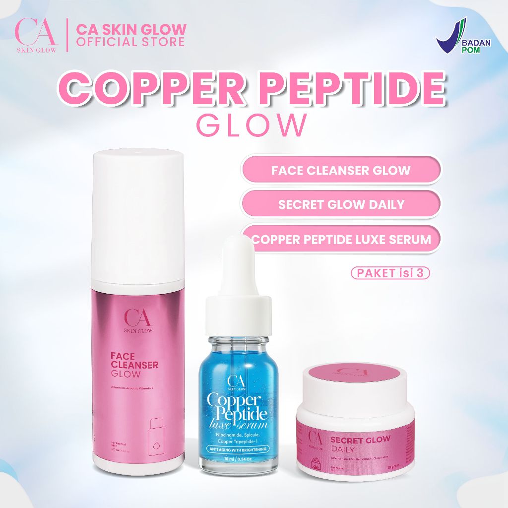 Paket Copper Peptide Glow isi 3 CA SKIN GLOW