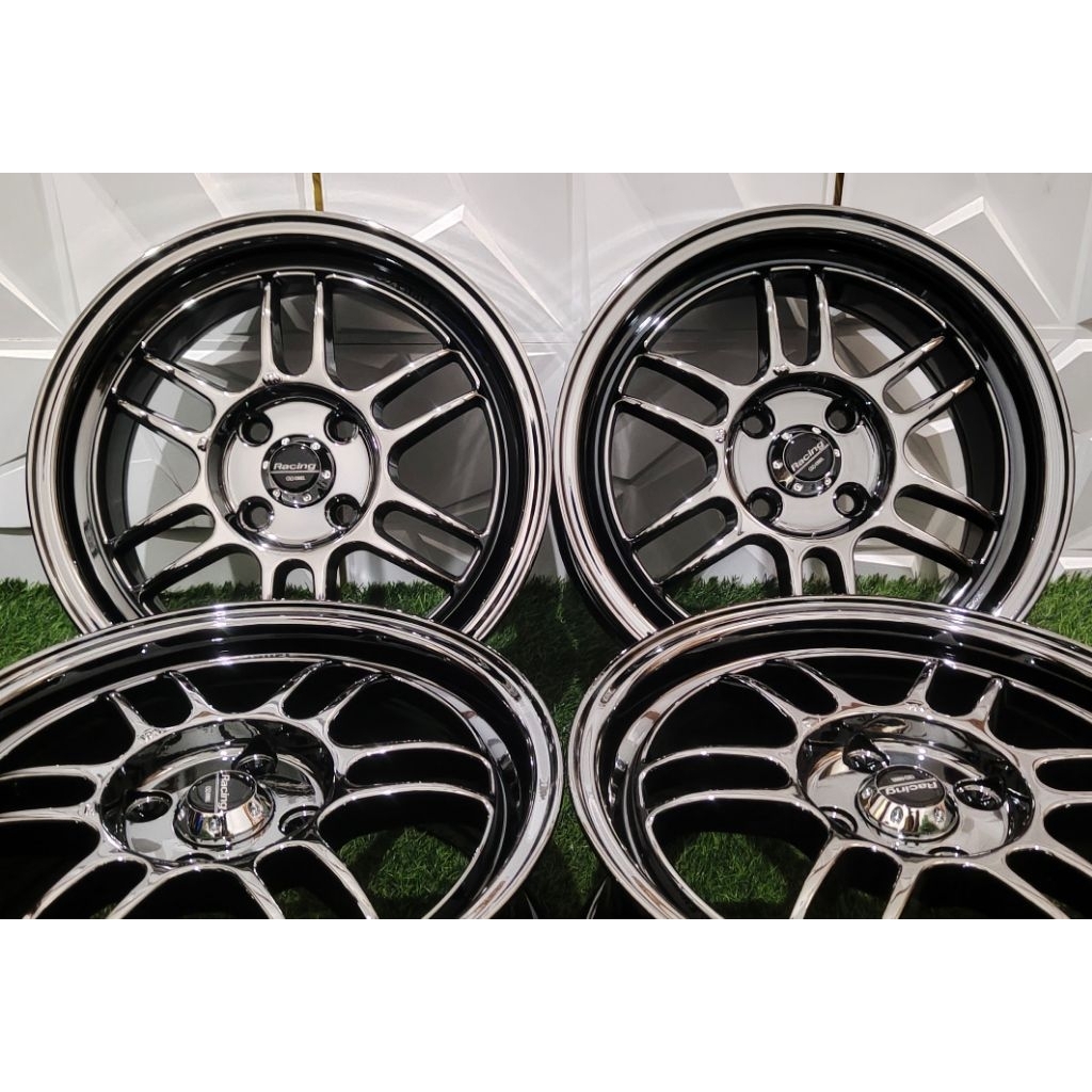 Velg R15 Enkei Rpf1 black chrome