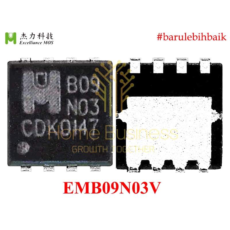 IC MOSFET EMC EMB09N03V EMB09N03 B09N03 09N03 30V 20A N-Channel N-Ch NChannel Nch DFN33 Original