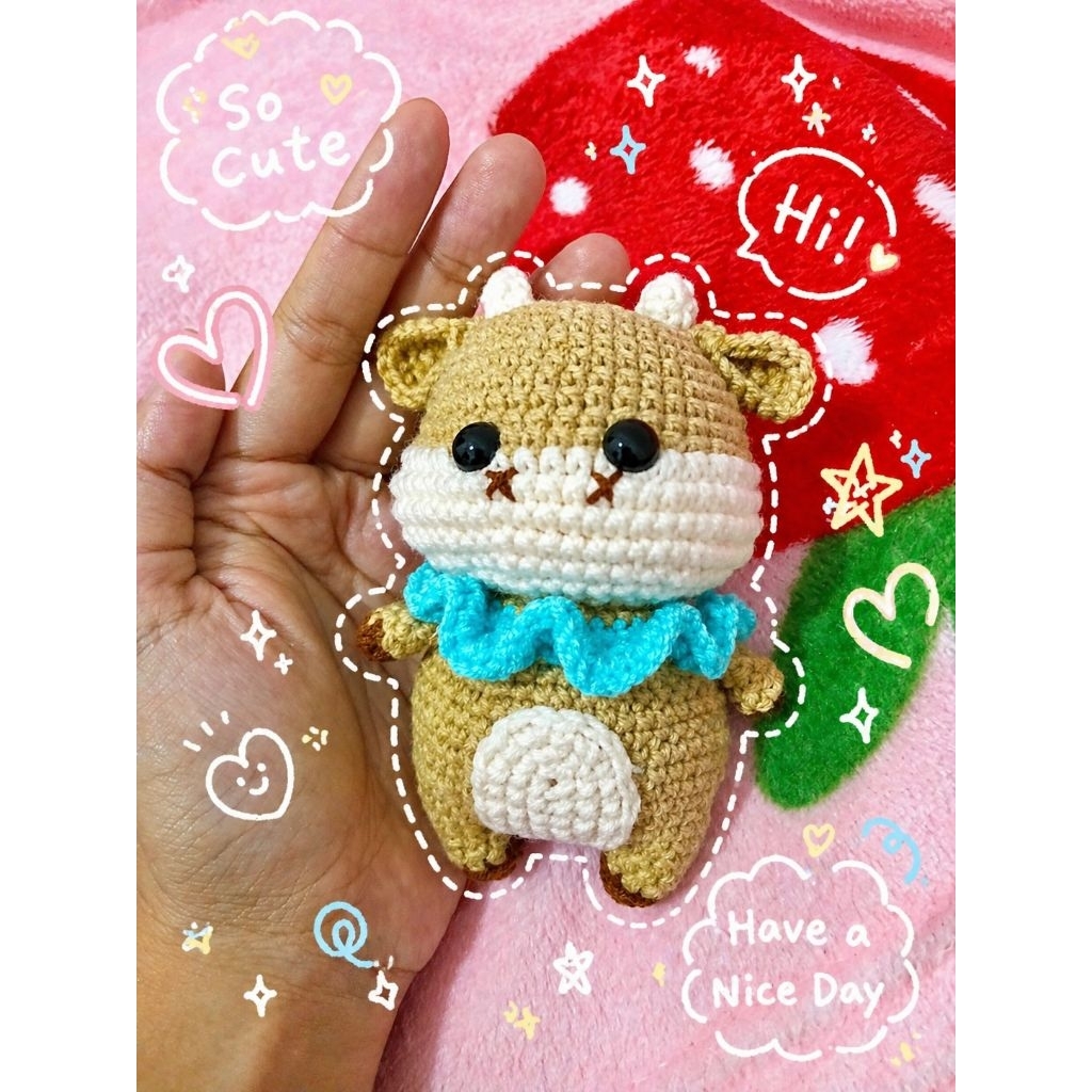 Amigurumi sapi coklat / Boneka sapi rajut / Bagcharm Sapi Rajut lucu