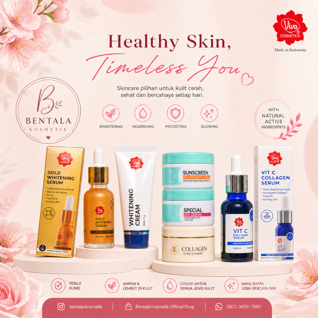 Bentala - VIVA Paket Anti Flek Noda Hitam | Paket Flek Glowing Serum Viva | Paket Perawatan Skincare