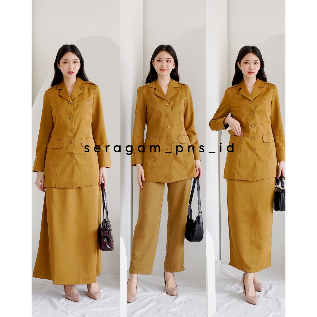 [PRE - ORDER] Baju PDH PNS Wanita / Blazer Wanita / Seragam Pemda Wanita / Baju Guru Wanita - 7009 P