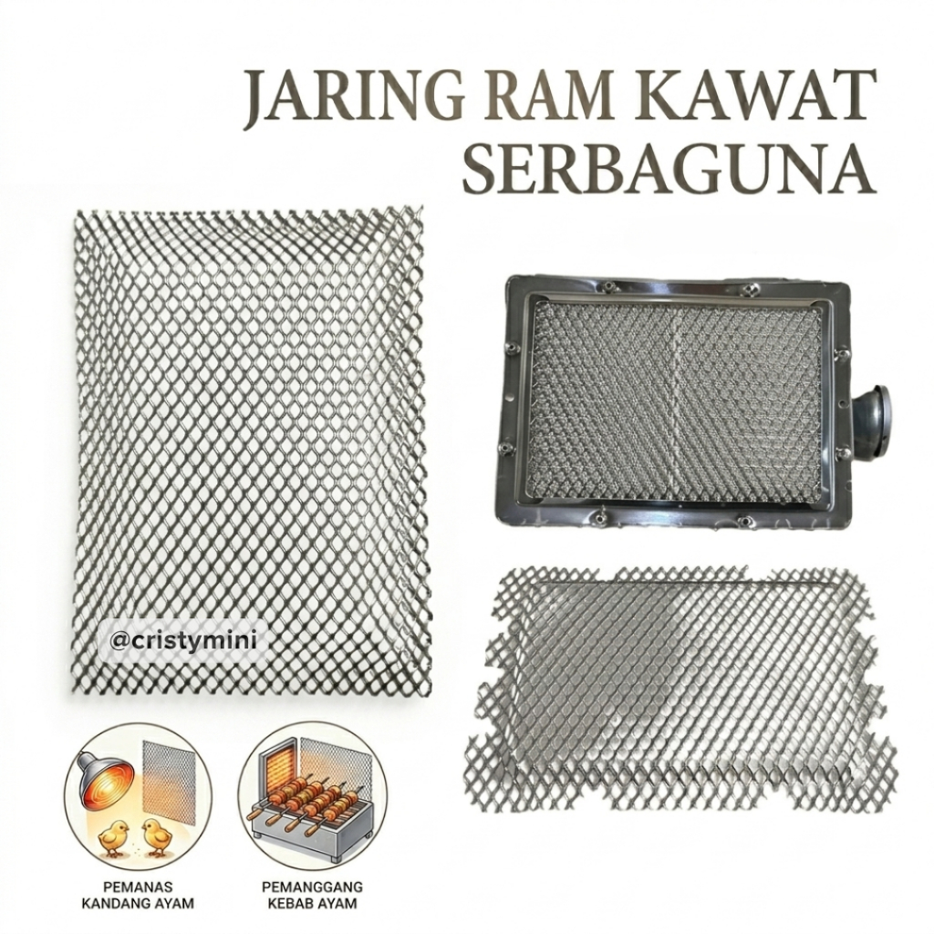 Terlaris Jaring Ram Kawat Gasolec Pemanggang Kebab Burner Wiremesh Pemanas Kandang Ayam 15x21x2cm Pe