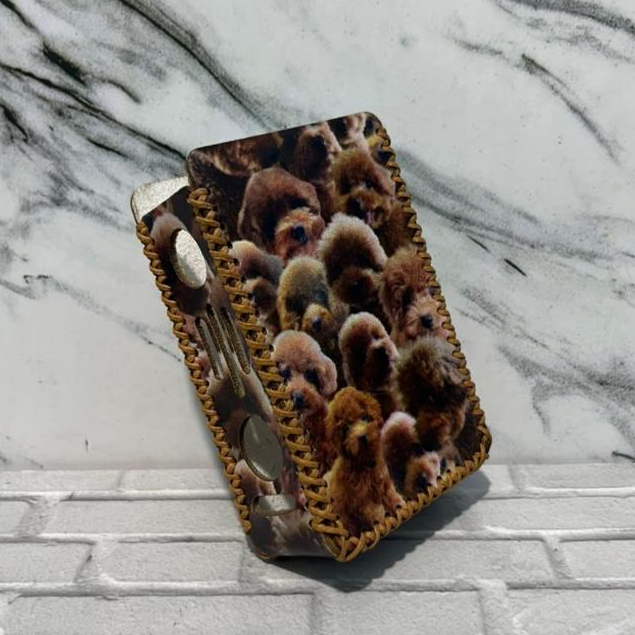 (Po) Cover Case Sintetis For R233 Uv Print Bng Coklat Hewan Motif Leather