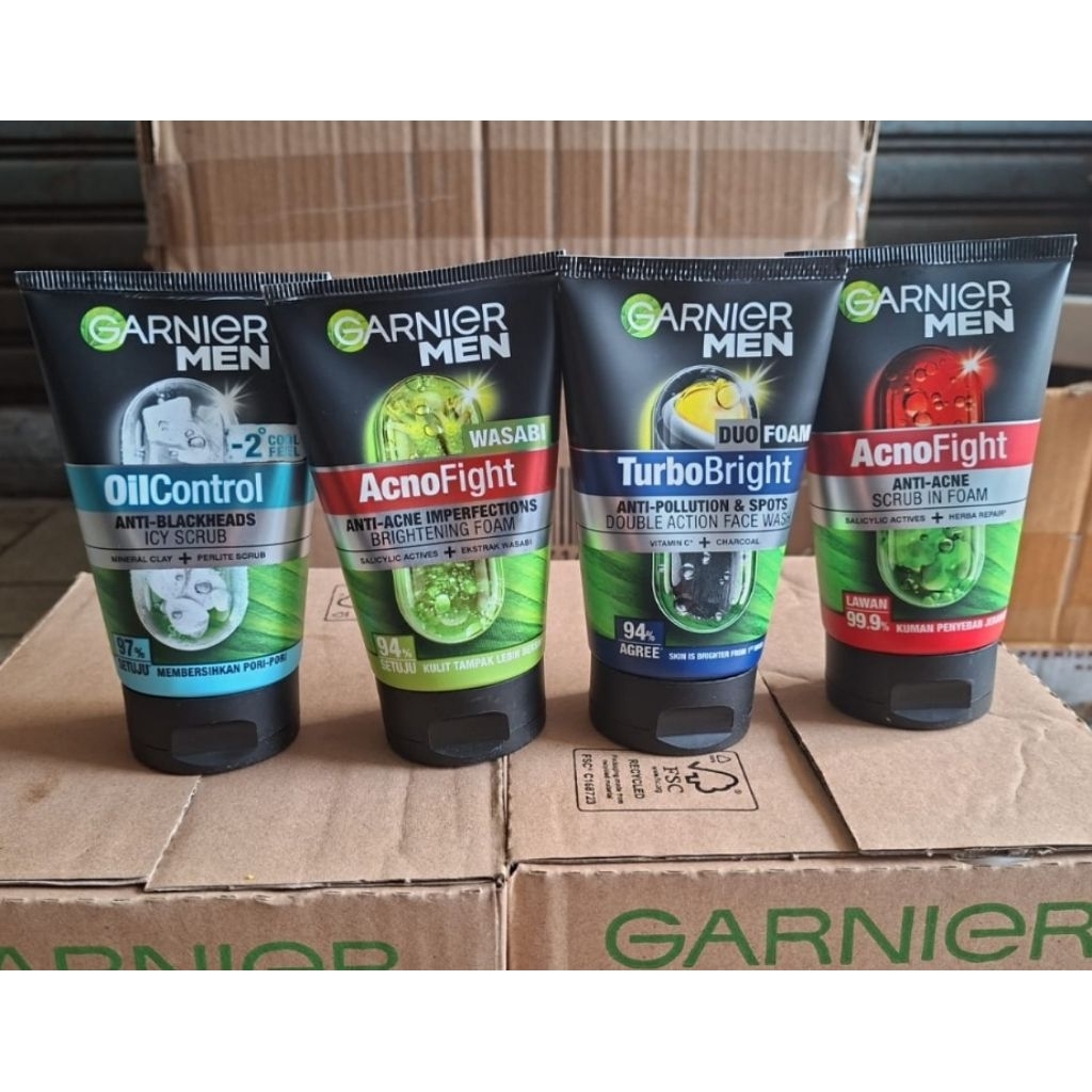 [Grosir 12 Pcs & 6 Pcs] Garnier Men Facial Foam 100ml BPOM