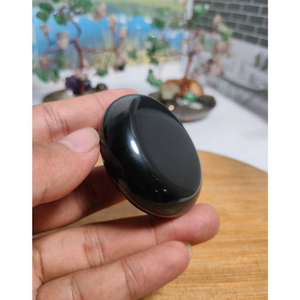 Natural Black Obsidian Palm (5)
