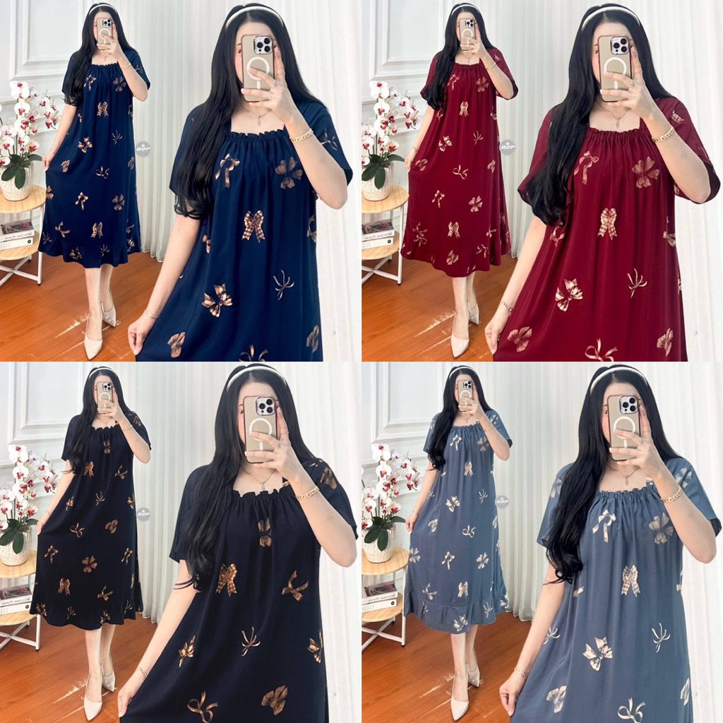 Daster Rayon Premium Kekinian - Baju Tidur Daster kekinian - Daster Kerut - Daster tanpa lengan