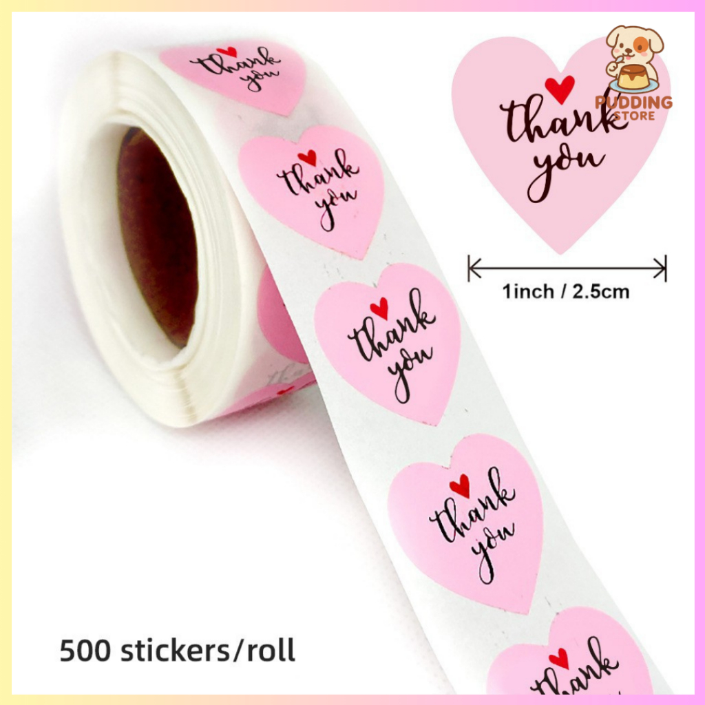 Stiker Roll Thankyou Stiker Terimakasih Stiker Motif Kartun Stiker DIY Stiker Sovenir Hampers