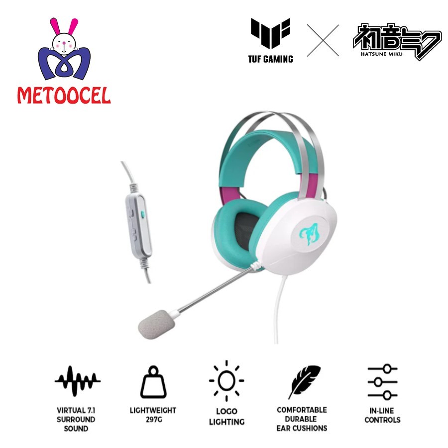 ASUS TUF Gaming H1 Gen II Wired  Hatsune Miku Edition Gaming Headset