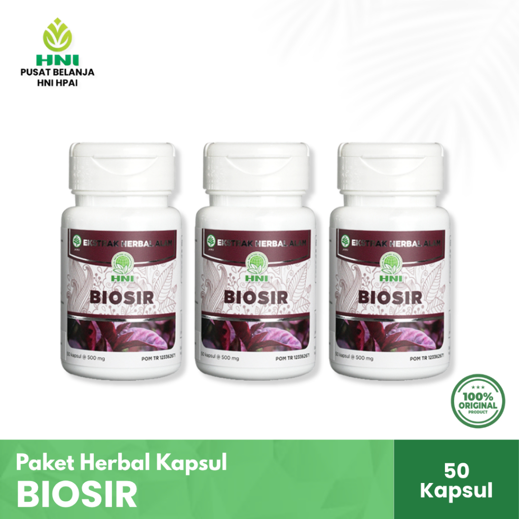 Paket BIOSIR HNI HPAI Herbal Kapsul Atasi Gejala Penyakit Wasir Isi 50 Kapsul ORIGINAL