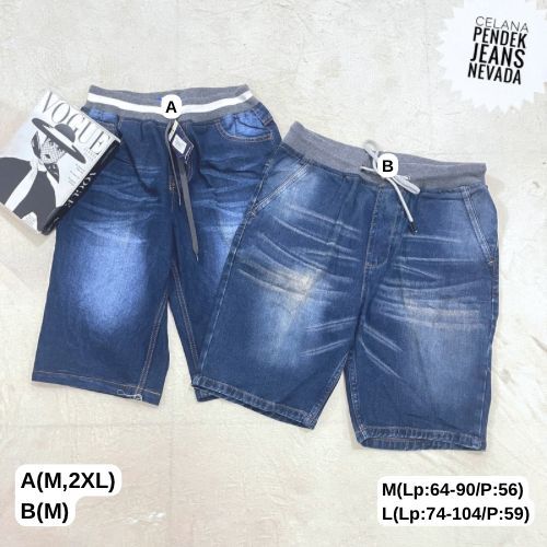 CELANA PENDEK COWOK JEANS NVD ORIGINAL