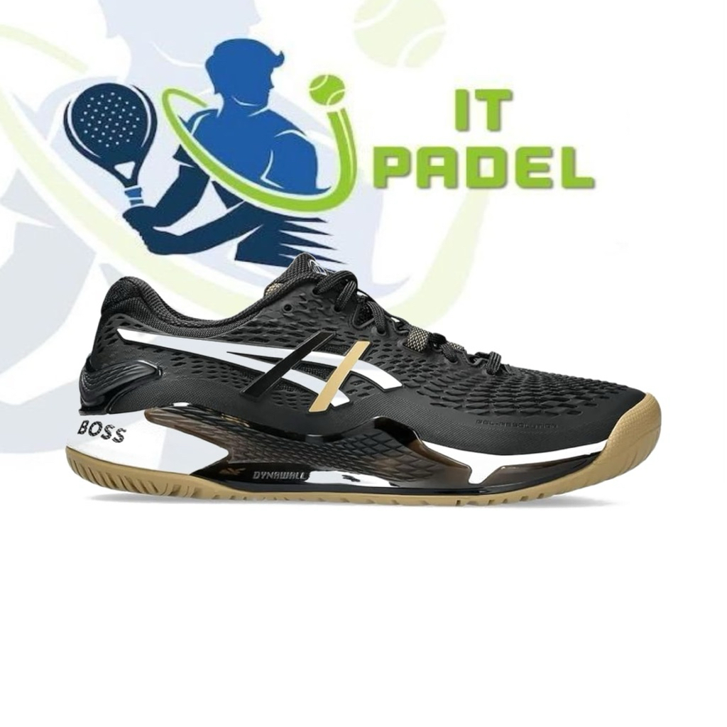 Sepatu Tenis Asics Gell Resolution 9 Hugo Boss Black Caramel