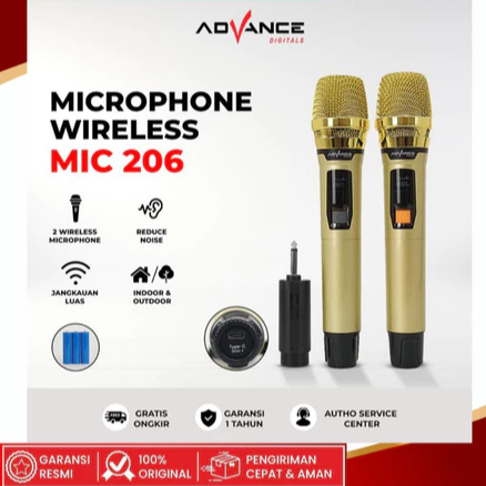 ADVANCE MIC 206 Microphone Wireless UHF