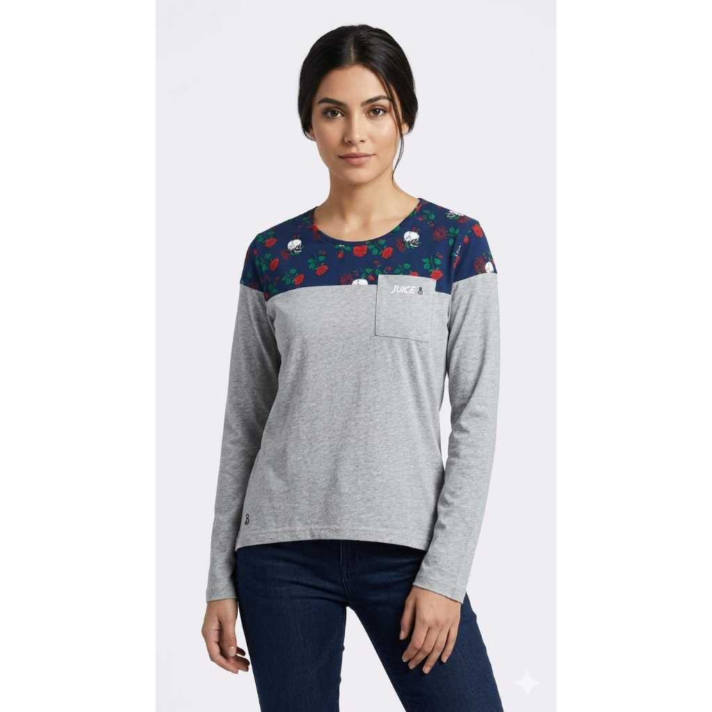 JUICE EMATIC KAOS WANITA LENGAN PANJANG ROMANS