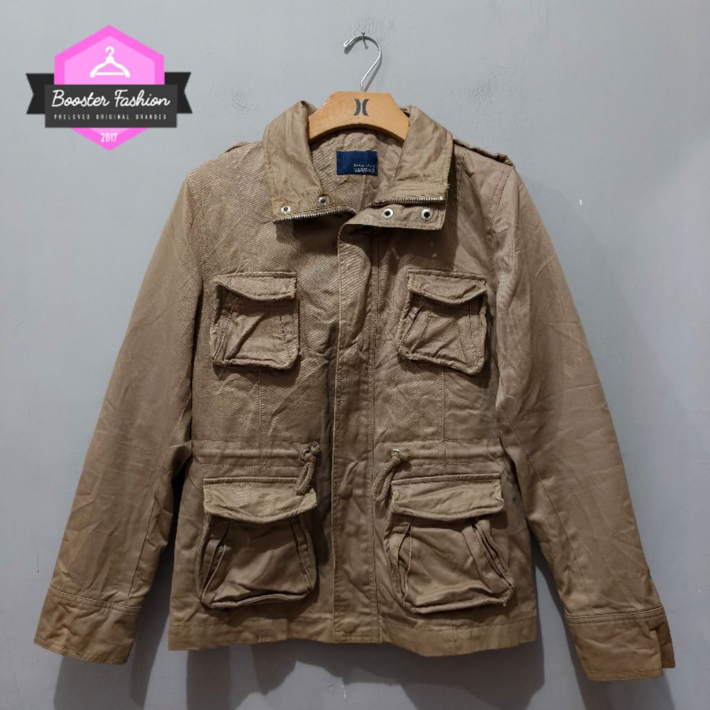 JAKET ZARA MAN BROWN ORIGINAL SIZE S Fit M