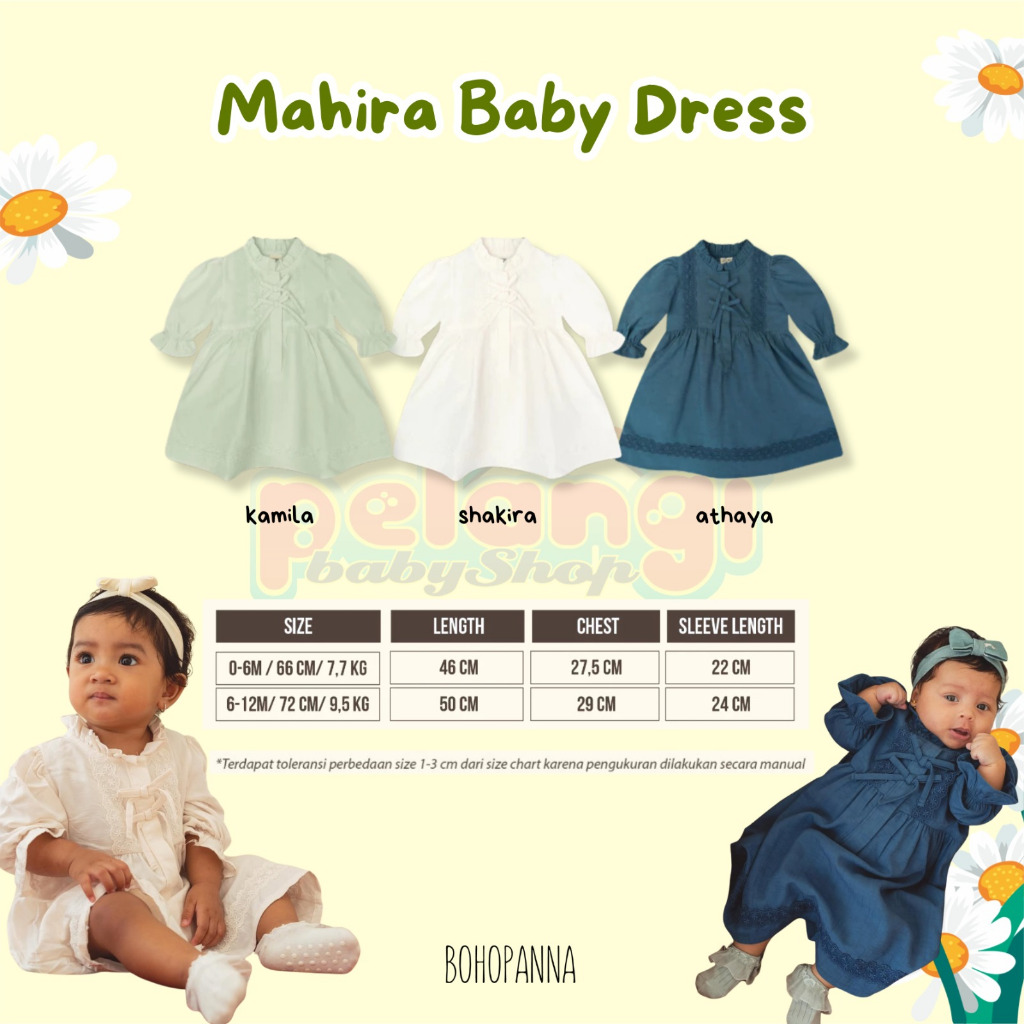 BOHOPANNA |RAYA COLLECTION 2026| MAHIRA BABY DRESS |GAMIS ANAK PEREMPUAN