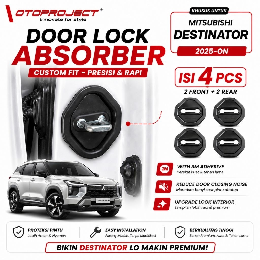Destinator - Door Lock Absorber Destinator Peredam Pintu Mobil Destinator Otoproject