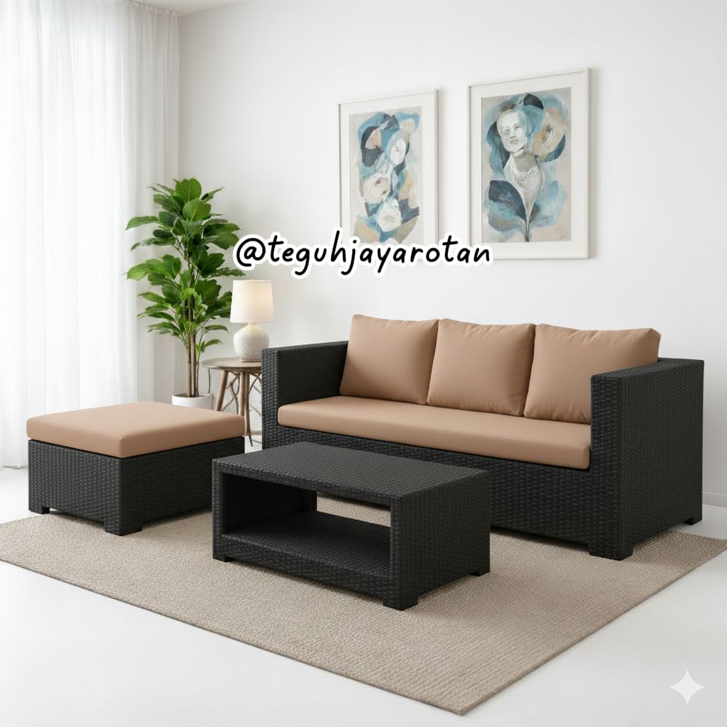 SOFA / SOFA ROTAN SINTETIS / KURSI TAMU ROTAN / KURSI ROTAN SINTETIS