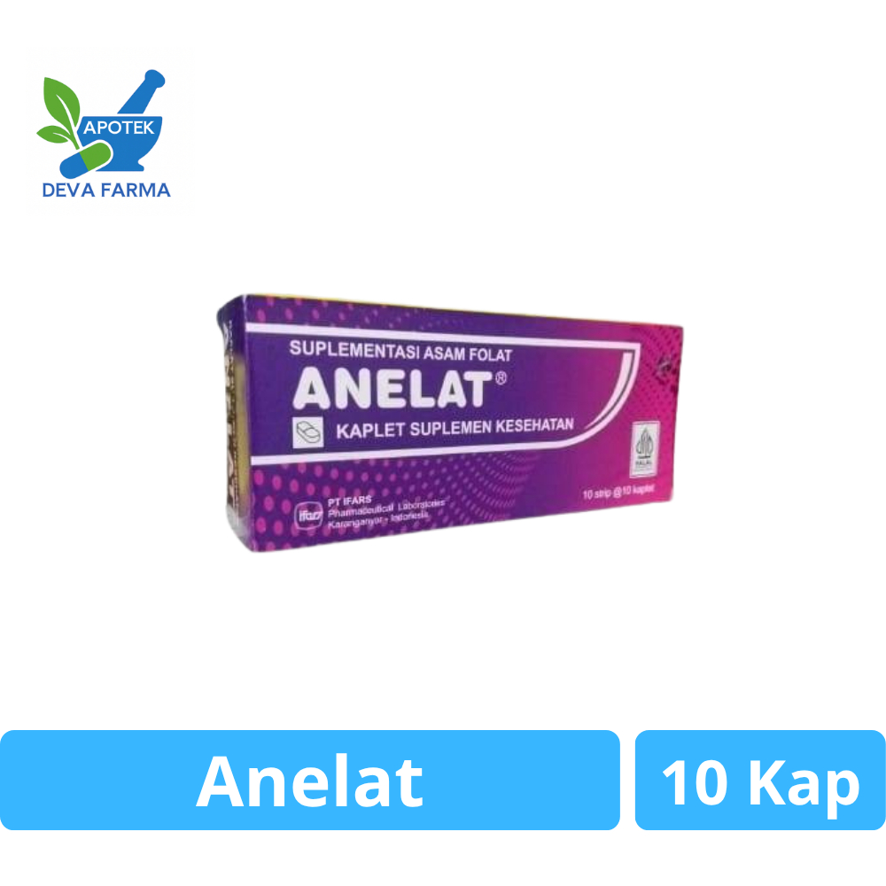 Anelat 10 Tablet - Suplemen Asam Folat untuk Kehamilan dan Laktasi