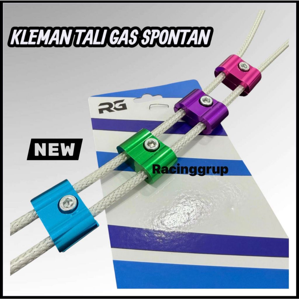 RG Kleman Selang Gas / breket Kabel Gas model aktif / Gembok Tali gas spontan 2 kabel