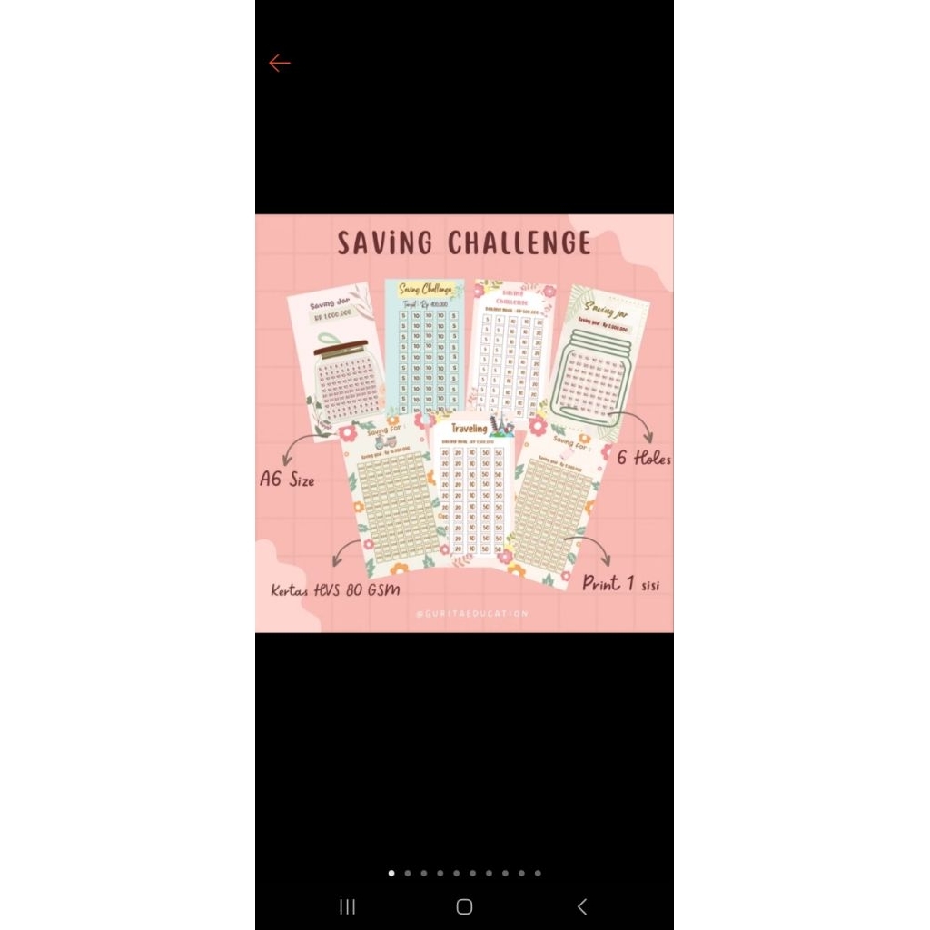 Saving Challenge A6
