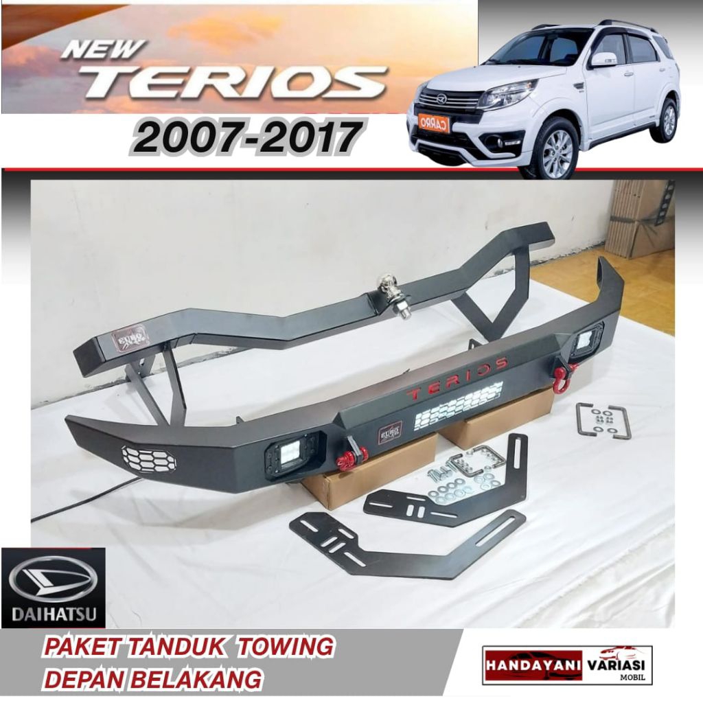 Paket Tanduk Towing Depan Belakang Daihatsu Terios 2007 2017