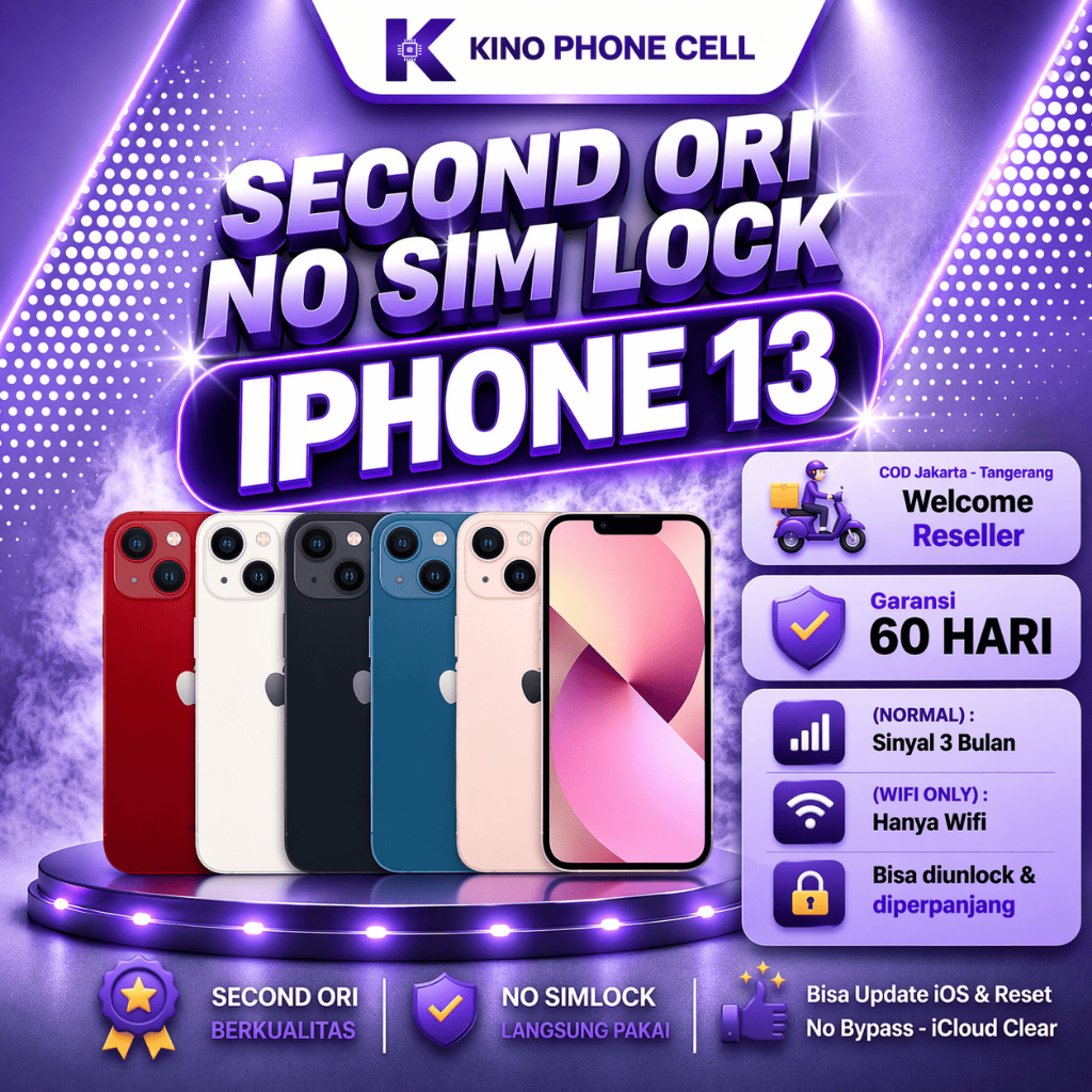 IPHONE 13 Second & 13 Mini Normal Inter 13 128GB 256GB 512GB Fulset Mulus Like New Good Condition