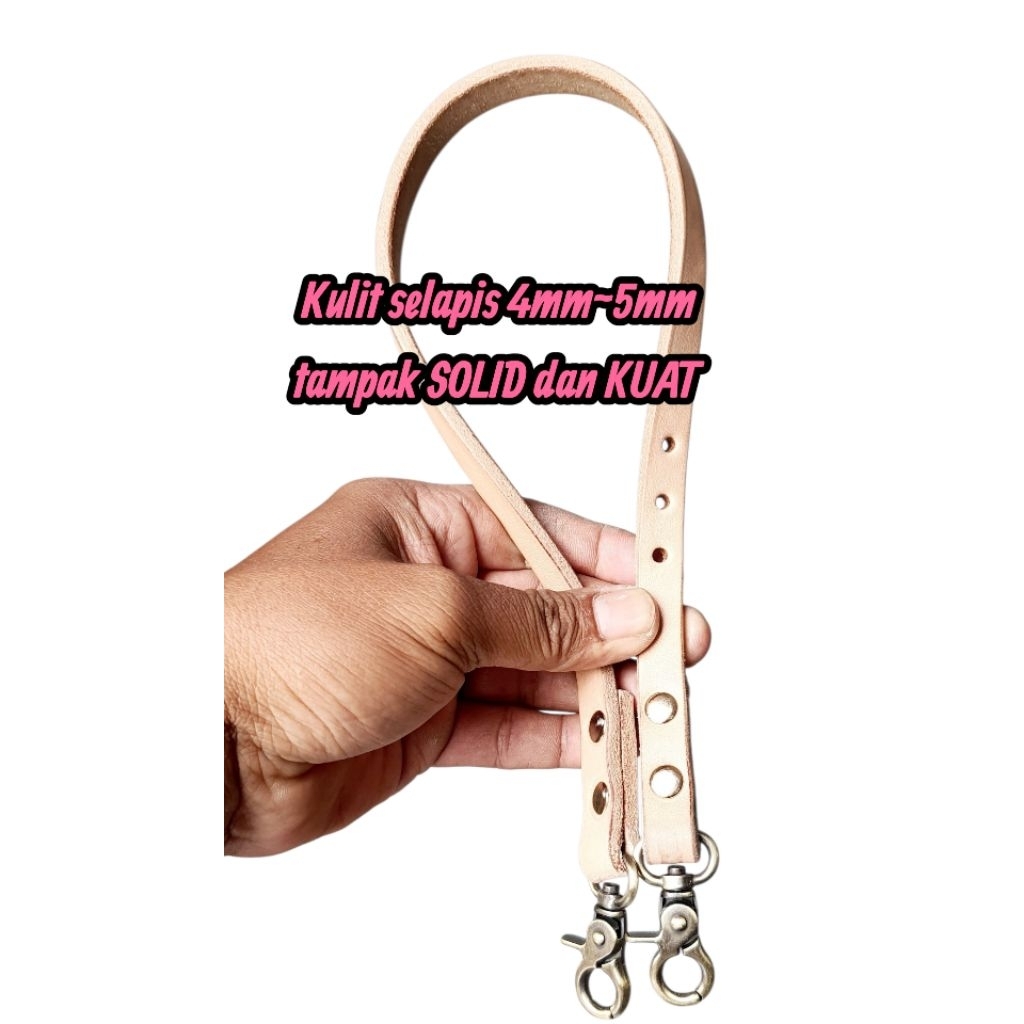 Tali Dompet Kulit | Lanyard Dompet Bikers | Tali Dompet Kulit Solid Tanpa Anyam